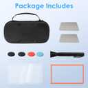 Reddening Switch 2 Carrying Case Compatible with Nintendo Switch 2, Protective Hard Shell Travel Case with 2 Screen Protector, 4 Thumb Caps, 2 Cleaning Cloths, 1 Cleaning Brush