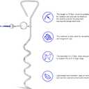 Relux Dog Tie Out Cable and Stake,16 Inch Heavy Duty Dog Anchor Spiral Stake for Small to Medium Dogs (Blue-16FT 2Pack)