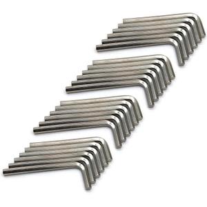 6mm L-Shaped Hexagonal Wrench Tool,Hand Tools Hex Keys Wrenches,Steel Nickel-Plated,Silver,Pack of 24 Pcs