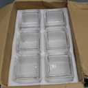 KEYWING 6 Pack Square Glass Vase 4" x 4" x 4", Clear Flower Vases for Centerpieces, Square Glass Cube Vase Candle Holder for Wedding, Party, Home Office Decoration