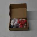 108 Pcs Balls Cake Topper DIY Cupcake Insert Foam Balloons for Cake Baking Wedding Anniversary Birthday Decoration(Red, White, Gold,Multi Sizes)
