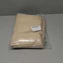 Gxi Beige Linen Curtain Swag for Living Room Button Kitchen Curtain Farmhouse Valance Privacy Rod Pocket Boho Window Tiers for Small Windows Bathroom Bedroom 1 Panel, W52 x L35 inch