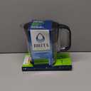 Brita Water Filter Space Saver Pitcher for Tap and Drinking Water with 1 Elite Filter, Black