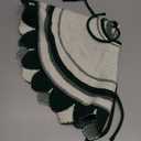 Mr. Pen- Knitted Christmas Tree Skirt 24 inches, Green & White, Xmas Tree Skirt, Christmas Skirts for Xmas Trees