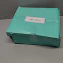 Ankis Knee High Boots for Women Squared Toe Chunky High Heel with Side Zipper Long Boots (9, White Pu)