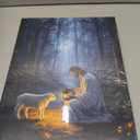 2 x OTOSTAR Jesus and Lamb Canvas Wall Art Jesus Running After Lost Lamb Wall Art Canvas Prints for Prayer Room Baptism Serenity Prayer Church Decor - 12 x 16 Inch