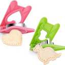 2PCS Sandwich Maker,Sandwich Cutters for Kids Lunch,Crustless Breakfast Sandwich Cutter and Sealer Set Great for Children Boys Girls Lunchbox and Bento Box for Autumn School Start Season (Green)