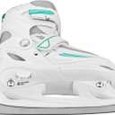 Lake Placid Summit Girl's Adjustable Ice Skate White/Mint Small (10J – 13)