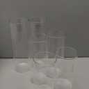 Sawysine 24 Pcs Glass Cylinder Vases 2.5''/2.95''/3.9'' Diameter Clear Flowers Vase Hurricane Floating Candles Holders for Table Centerpieces (3.9 x 8 in,3.9 x 10 in,3.9 x 12 in)