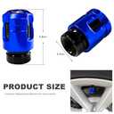 Sbulhia 4 PCS Car Tire Valve Stem Caps, Unique Shaped Corrosion-Resistant Leakproof Valve Stem Cover, Personalized Aluminum Alloy Tire Cap for Cars Trucks Motorcycles Bikes (Blue)
