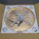 YMP&YZX Modern French Gold Crystal Chandelier Ceiling Light,15.7" Semi Flush Mount 5-Lights LED Crystal Round Chandelier Light E12 Base for Bedroom Living Room