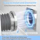 Magnetic Dryer Vent Connector, Quick Connect Dryer Vent Hose Coupling with Strong Magnetic Seal, Easy Install Dryer Vent Adapter for 4 Inch Dryer Vent Hose, DVC-180 Compatible