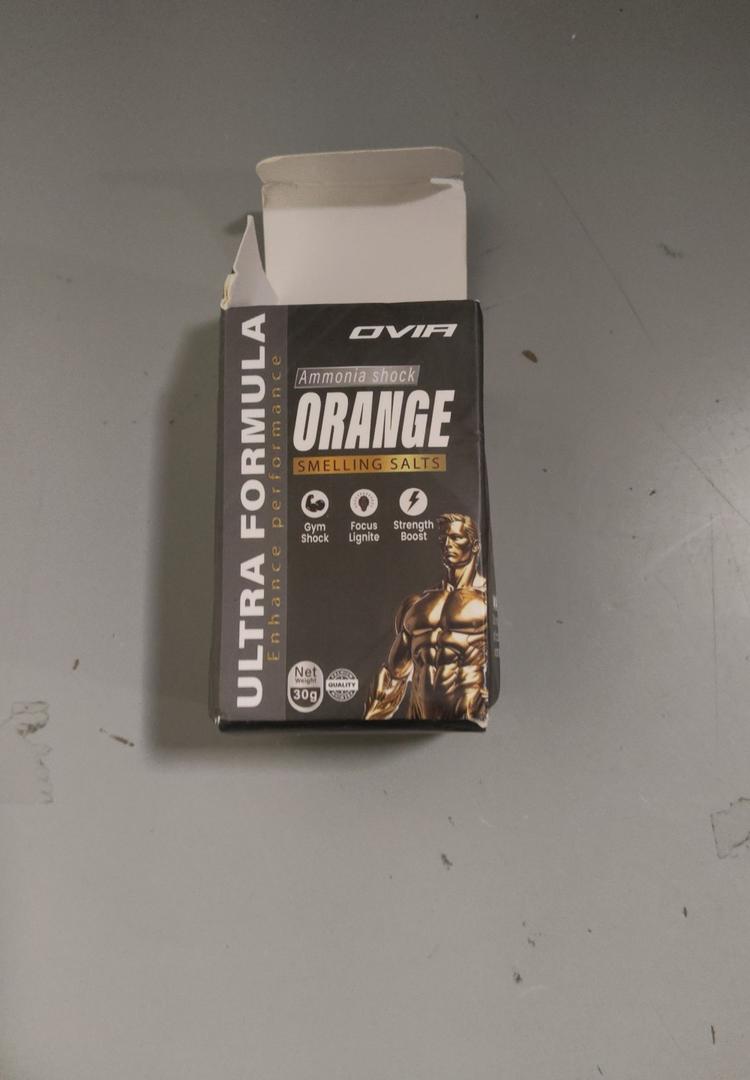Orange Smelling Salts Wake up - Athletic Smelling Salts Powerlifting - Strong Ammonia Inhalants for Fainting - Instant Energy & Focus and Power & Endurance - Ideal for Hockey & Football & Training Exp.Date 02/25/2027