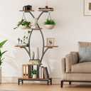 Plant Stand Indoor with Grow Lights - 7 Tiered Metal Corner Shelf for Multiple Plants, 63" Corner Plant Stand for Indoor Plants, X-Shaped Plant Rack for Home, Living Room, Office & Patio Decor