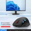 Redragon Large Wireless Gaming Mouse for Big Hands, Tri-Modes 2.4G/Bluetooth/Wired Rechargeable Ergo RGB Mouse with 2 Side Buttons, 6 Backlit Modes, Programmable Macro Gamer Mouse