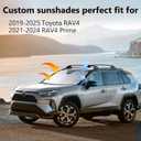 2019-2025 RAV4 Windshield Sun Shade Compatible for Toyota Rav4 LE,XLE,XSE Hybrid, 2021-2024 RAV4 Prime Custom-fit Foldable Sun Visor Window Sunshade with Storage Bag