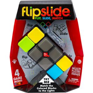 Flipslide Game - Electronic Handheld Game | Addictive Multiplayer Puzzle Game of Skill | Flip, Slide & Match Colors to Beat the Clock | 4 Thrilling Game Modes | Ages 8+ | Includes Batteries