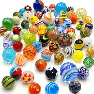 DSHMIXIA 71pcs Assorted Marbles for Kids Handmade Big and Small Glass Marbles Bulk Set for Marble Game Toy Cool and Colorful