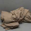 Bedsure Duvet Cover King Size with Fitted Sheet - 4 Pieces Prewashed Cotton-Like Extra Soft Bedding Set, Includes 1 Duvet Cover 104x90 Inches with Zipper Closure, 2 Pillow Shams, 1 Fitted Sheet, Khaki