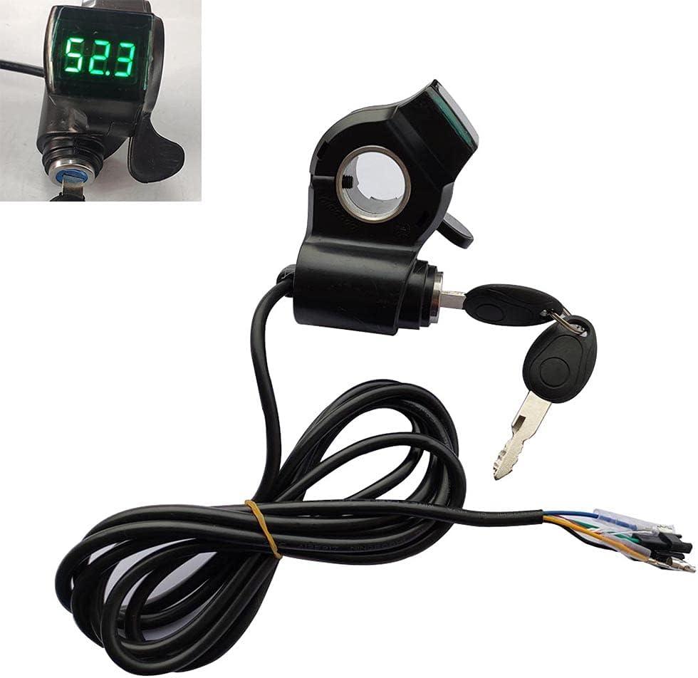 12V-99V Electric Scooter/E-Bike Thumb Throttle Accelerator LCD Display Voltage for E-Scooter Electric Bike