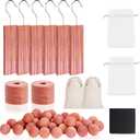 Cedar Blocks for Clothes Storage 40Pcs, Cedar Ball and Chips for Closets and Drawers,Natural Cedarwood for Closets, Fresh Scented Sachets