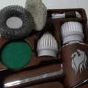 2X Horsepower Scrubber AS-SEEN-ON-TV Waterproof Rechargeable Handheld 350 RPM 5 Brush Heads Bundle