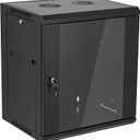 Tedgetal 12U Wall Mount Server Cabinet Network Rack Enclosure Locking Glass Door