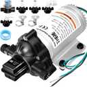 2088-594-154 Industrial Diaphragm Water Pump,45PSI/3.1Bar 3.3GPM/11.4LPM 115V 198GPH Industrial Pump,1/2in Portable Electric Utility Industrial Pump for Beverage and Water Applications