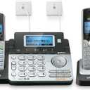VTech DS6151-2 2-Line Expandable Cordless Phone System with 2 Handsets, Digital Answering System, Caller ID, DECT 6.0 - Home & Small Business (Black/Silver)