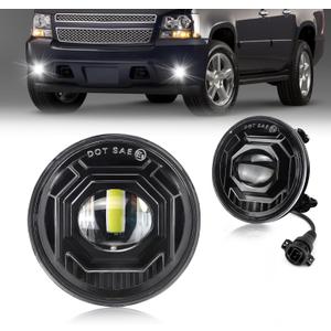 Led Fog light for Chevy Avalanche 2007-2013,Suburban 2500 07-13,Suburban 1500 07-14,Tahoe 07-14,Silverado 2500 15-18,Silverado 3500 15-17,Camaro 10-13,Sierra 2500 15-18 Cool White 6500K 40W, 2PC Pack