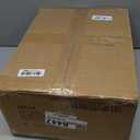 MILCIL Upholstered Ottoman Stool with Padded Seat, Tufted Vanity Stool with Solid Wood Legs, Accent Stools, Faux Leather Retro Brown