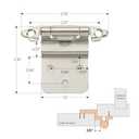 26 Pack (13 Pairs) 3/8 Inch Insert Kitchen Cabinet Hinges, Satin Nickel Self Closing Hinges for Kitchen Cabinet Doors, Semi-Concealed Cupboard Hardware, Face Mount Hardware, Silver