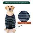 Kuoser Dog Surgery Suit Female Spay, Soft Dog Pajamas, Long Sleeve Puppy Recovery Suit, Pet Clothes Onesie for Surgery, Doggie Neuter Spay Bodysuit Apparel with Zipper, E-Collar & Cone Alternative
