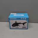 2.4GHz Remote Control Shark Toy for Pool, 1:18 Scale High Simulation RC Shark with Light & Spray Water, Electric Remote Controlled Swimming Water Toy Boat for 4 5 6 7 Year olds Kid Boys Girls (Blue)