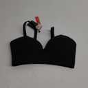 Popilush Bras for Women No Underwire Supportive Push Up Bralettes Wireless Full Coverage Plus Size T-Shirt Bra (Medium, Black)