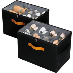 MultiFunctional Shoe Storage Bag 8 Compartment Portable Home and Gym Essential Portable Home and Gym Essential Home (Black)