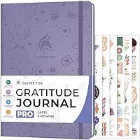 Clever Fox Gratitude Journal PRO – Happiness, Positivity & Affirmation Daily Journal for Women & Men – Inspirational Notebook for Positive & Grateful Mind – 3 Months, Large Format, Purple