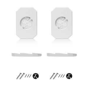 Siding Light Mounting Block, 8141DBL Vinyl Siding Mounting Block with Built-in Electrical Box, Outdoor Mounting Plate kit for 1/2 inch Double, White, 2 Pack