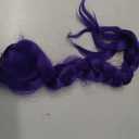 24 Inch Long Purple Braid Ponytail Extensions Pre Stretched Purple Hair Extensions for Braids Easy Clip in Ponytail for Teen Cosplay Halloween Costume(24 Inch)