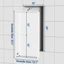 Qeke Stainless Steel Shower Niche 12" X 24", No Tile Needed Wall Niche Double Shelves, Recessed Shower Shlef for Bathroom Storage, Matte White