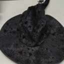 Witch Hats for Women Black Adult Hlalloween Wizard Hat Costume Party Accessory