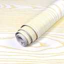 Yun-aeon White and Gold Wood Contact Paper 17.3"x80" Rustic Wooden Peel and Stick Wallpaper Removable Self-Adhesive Wallpaper Wood Grain Contact Paper for Countertops Cabinets