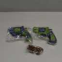 2 Pack Toy Guns for Nerf Revolver Gun - Mini Realistic Revolver Pistol Toy Blaster Gun for Boy Ages 6 7 8 9 Year Old Indoor Outdoor Present for Adult Kid Holiday Birthday (Green+blue)