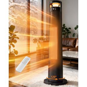 Uthfy 34'' Space Heaters for Indoor Use, 1500W Electric Heaters, 24H Timer