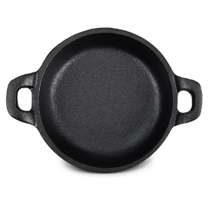 Mini Cast Iron Skillets 5 x 5 x 1.3 Inch Cast Iron Pan Small Ramekin Set Black Casserole Dish Cookware Oven Safe Mini Skillets for Kitchen Indoor Outdoor Picnic (1 Pack)