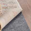 Veken Non Slip Cushioned Rug Pad Gripper 6 x 9 Ft, Felt and Silicone Backing, 1/4 inch Thick, Carpet Liner Protector Mat for Area Rugs and Hardwood Floors, with Over 99 Pcs Anti-Slip Strips Pattern