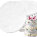 14 Inch Round Cake Drums 1/2 Inch Thick Cake Boards, 10PACK White Corrugated Cardboard for Multi-Tiered Party, Birthday, Wedding, Mothers Day Heavy Cakes Decorating Delivery