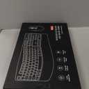 Wireless Keyboard and Mouse Combo, 2.4G Full Size Wave Keys Ergonomic Keyboard with Wrist Rest and 3-Level DPI Adjustable Wireless Ergonomic Mouse for Windows, Mac OS Desktop/Laptop/PC(Black)