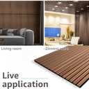 Art3d 4 Pack 47.2 x 23.6in. Wood Slat Acoustic Panels for Wall and Ceiling - 3D Fluted Sound Absorbing Panel with Wood Finish - Walnut