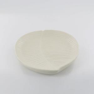13" Large Decorative Leaf Tray decor, White Leaf Decorative Bowls for Home Decor, Organic Modern Home Decor, Stylish Key Bowl for Entry Table, Decorative Fruit Bowl for Kitchen Counter
